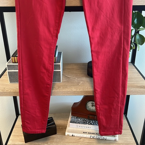 Liverpool Jeans Company Mid-Rise The Skinny Coated Wax Red Jeans, 4 / 27 - Picture 3 of 9